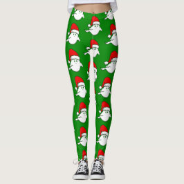ful christmas spökspooky creepy grönt leggings