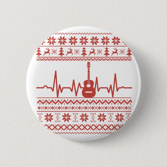 ful christmas sweater acoustic guitar knapp (Framsida)