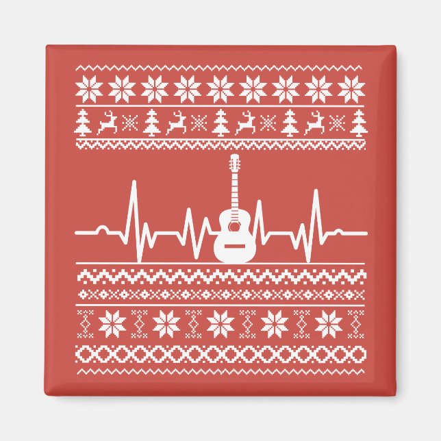 ful christmas sweater acoustic guitar magnet (Framsidan)