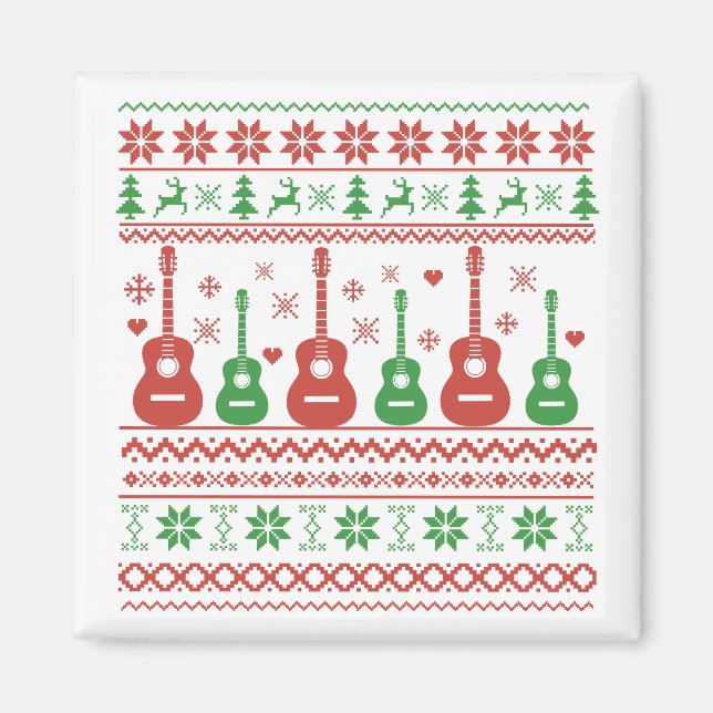 ful christmas sweater acoustic guitar magnet (Framsidan)