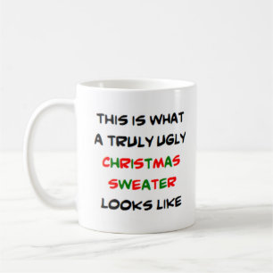 ful christmas sweater, äkta kaffemugg