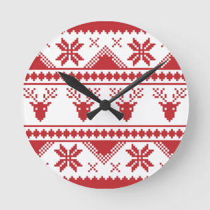 ful christmas sweater rund klocka