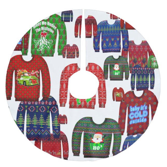 ful christmas sweaters julgransmatta borstad polyester (Framsidan)