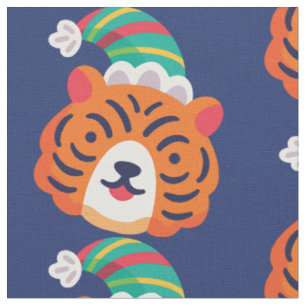 ful christmas tiger jultomten tyg