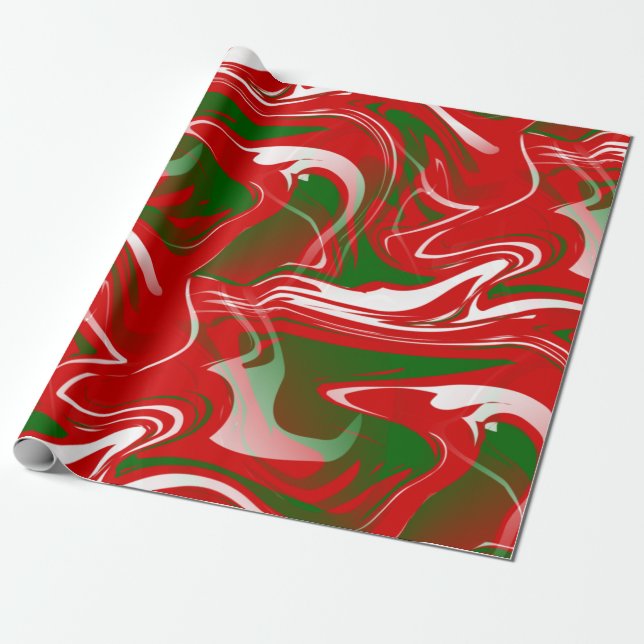 ful christmas trippy marble swirrrt print presentpapper (Utrullad)