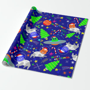 ful christmas utomjordisk hund presentpapper