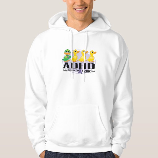 Ful Duckling för ADHD Sweatshirt Med Luva (Framsida)