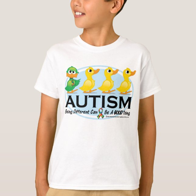 Ful Duckling för Autism T-shirt (Framsida)