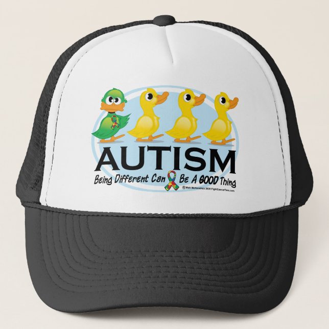 Ful Duckling för Autism Truckerkeps (Framsida)