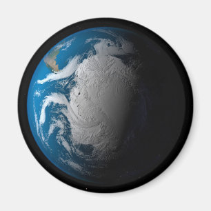Ful Earth som visar simulerade moln över Antarctic Magnet
