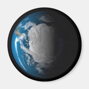 Ful Earth som visar simulerade moln över Antarctic Magnet