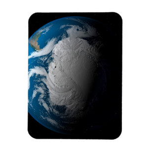 Ful Earth som visar simulerade moln över Antarctic Magnet