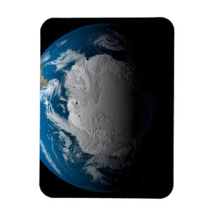 Ful Earth som visar simulerade moln över Antarctic Magnet