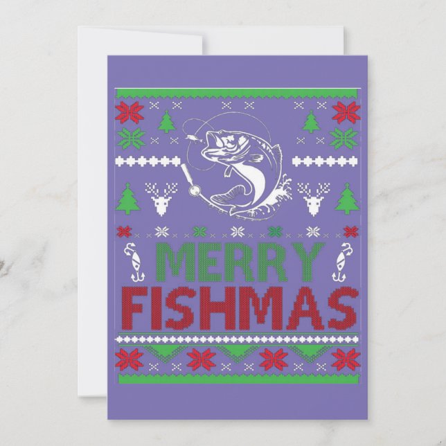 ful fisket jul inbjudningar (Framsida)