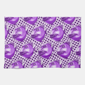 ful, ful fish-lustig tecknad kökshandduk