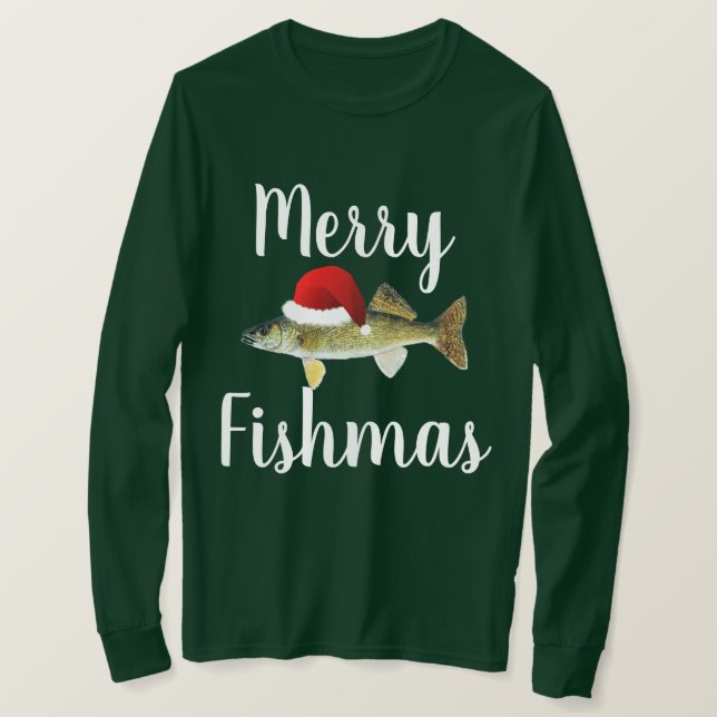 Ful jul för Walleye Tee Shirt (Design framsida)