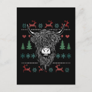 Ful jul Highland Ko Vykort
