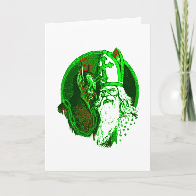 ful jul krampus st nicholas jultomte inbjudan (Framsida)