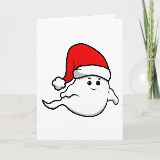 ful jul spök tomte klaus läskig kuslig inbjudan (Framsida)