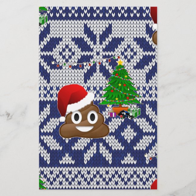 ful jul sweater poop emoji brevpapper (Framsida)