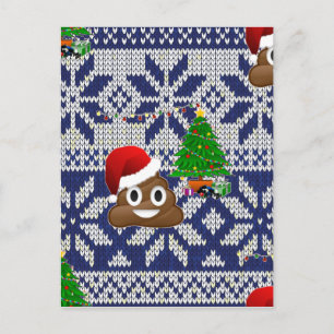 ful jul sweater poop emoji helg vykort