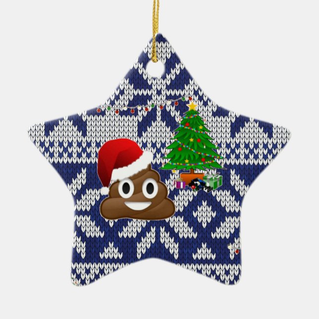 ful jul sweater poop emoji julgransprydnad keramik (Framsidan)