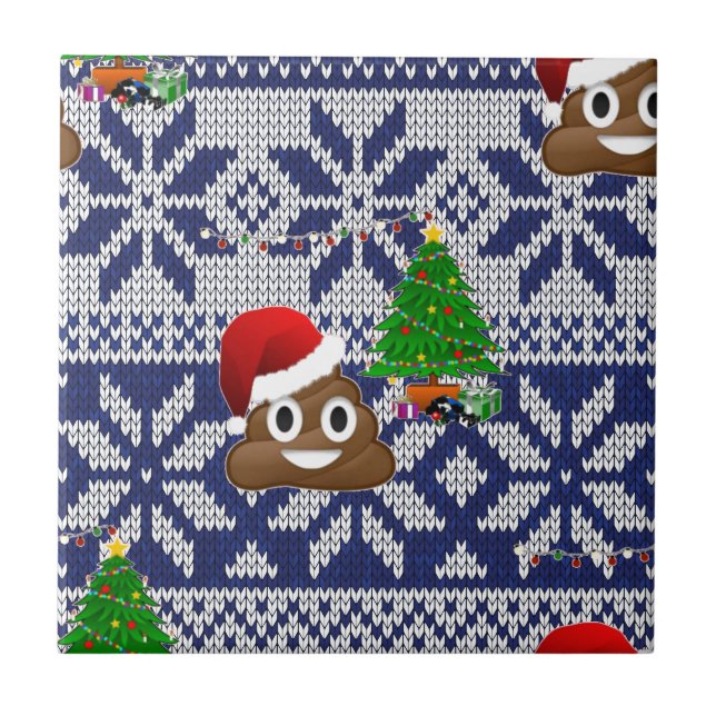 ful jul sweater poop emoji kakelplatta (Framsidan)