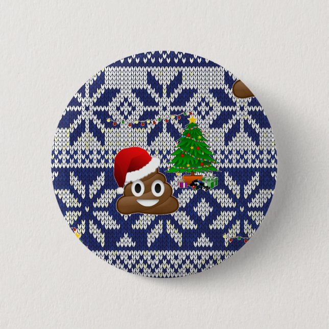 ful jul sweater poop emoji knapp (Framsida)