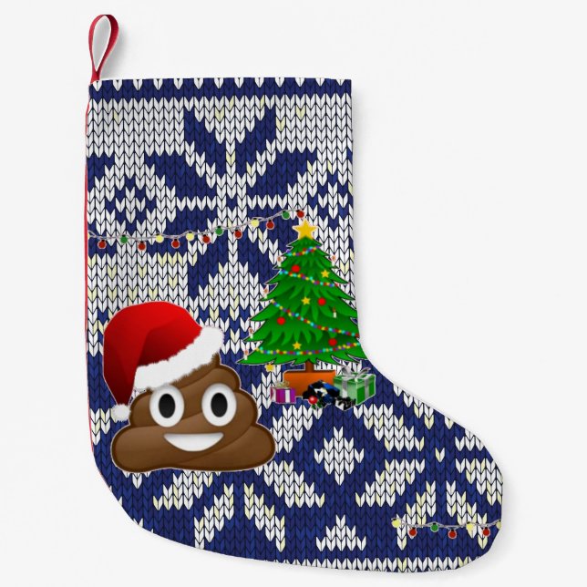 ful jul sweater poop emoji stock liten julstrumpa (Framsidan)