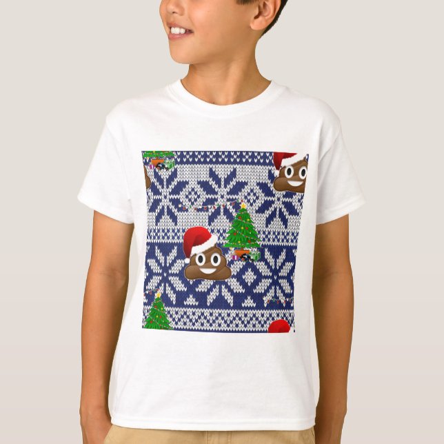 ful jul sweater poop emoji t-shirt (Framsida)