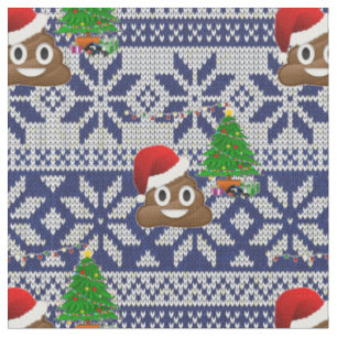 ful jul sweater poop emoji-väv tyg