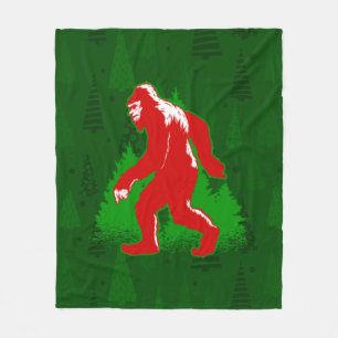 ful julafton bigfoot yeti julgranar fleecefilt