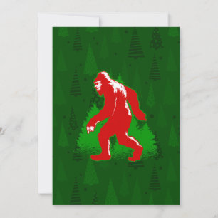 ful julafton bigfoot yeti julgranar inbjudan