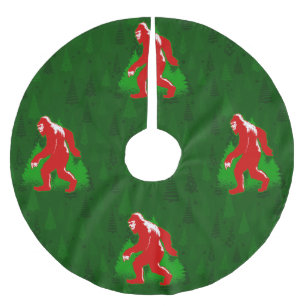 ful julafton bigfoot yeti julgranar julgransmatta borstad polyester