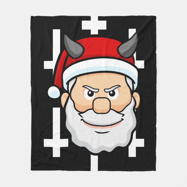 ful julafton onde jultomten fleecefilt (Framsidan)