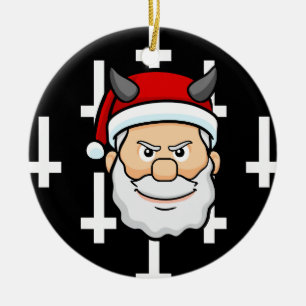 ful julafton onde jultomten julgransprydnad keramik