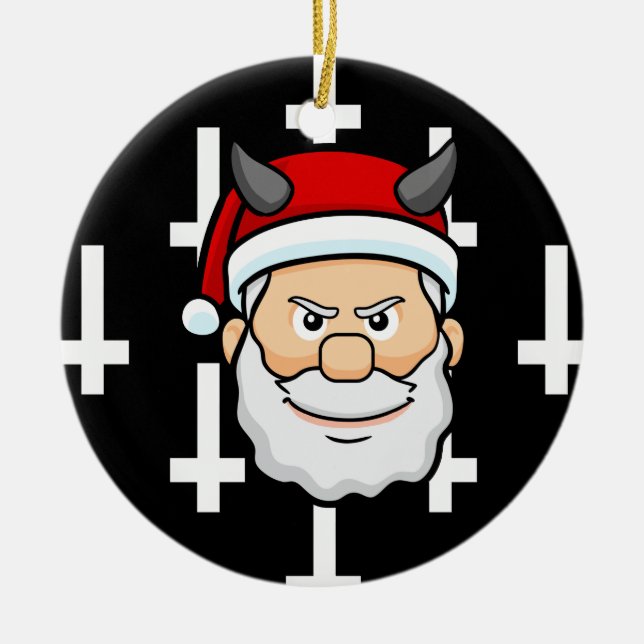 ful julafton onde jultomten julgransprydnad keramik (Framsidan)