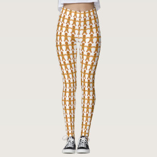 Ful juldamasker - pepparkaksgubbar leggings