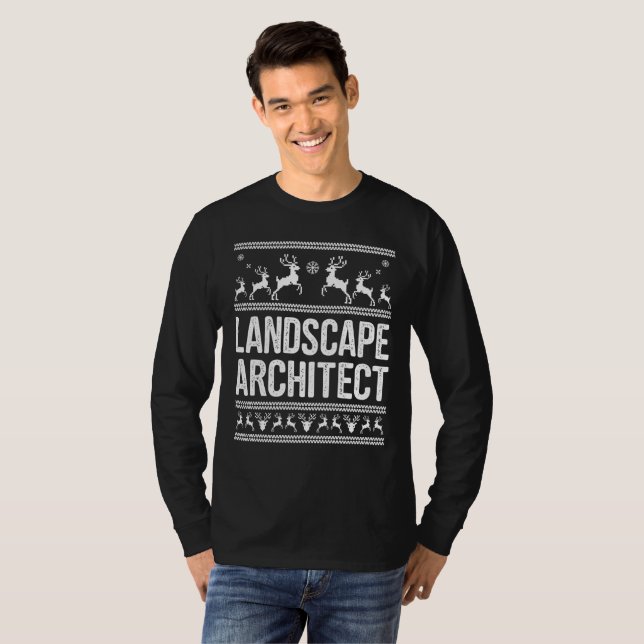 Ful jultröja för landskapsarkitekt tee (Hel framsida)