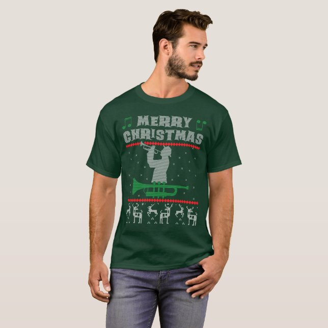 Ful jultröja för trumpet tee (Hel framsida)