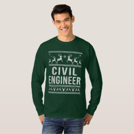 Ful jultröja för väg-och vattenbyggnadsingenjör tee shirt