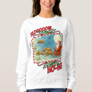 Ful jultröja julen tomte släde dovhjort ren t shirt