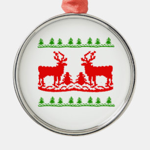 Ful jultröja julgransprydnad metall