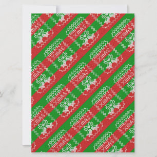 Ful jultröja mönster bjällror God Jul garn Kort