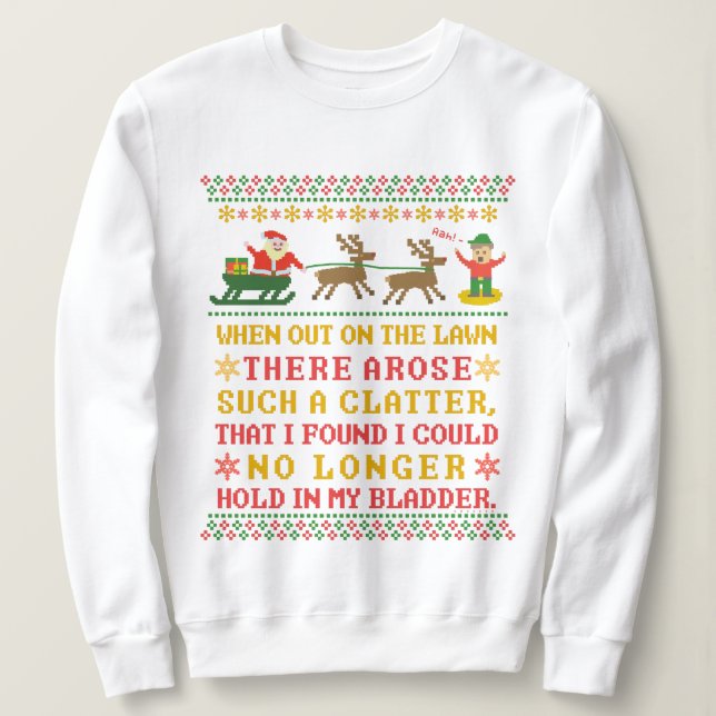 Ful jultröja roliga Twas natthumorn Tröja (Design framsida)