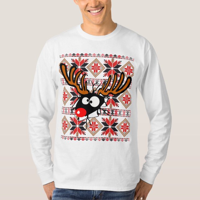 Ful jultröja som igenom slår sönder tee (Framsida)