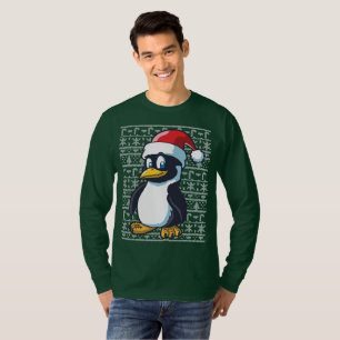 Ful jultröjapingvin t shirt