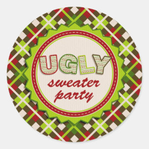 Ful klistermärke för jultröjaparty
