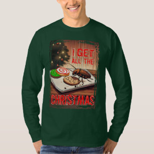 Ful sjalar jul kackerlacka äter kakor t shirt