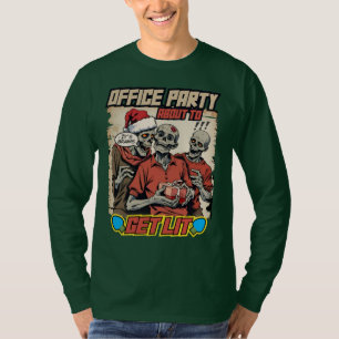 Ful sjalar jul zombies hjärnor serietidning t shirt